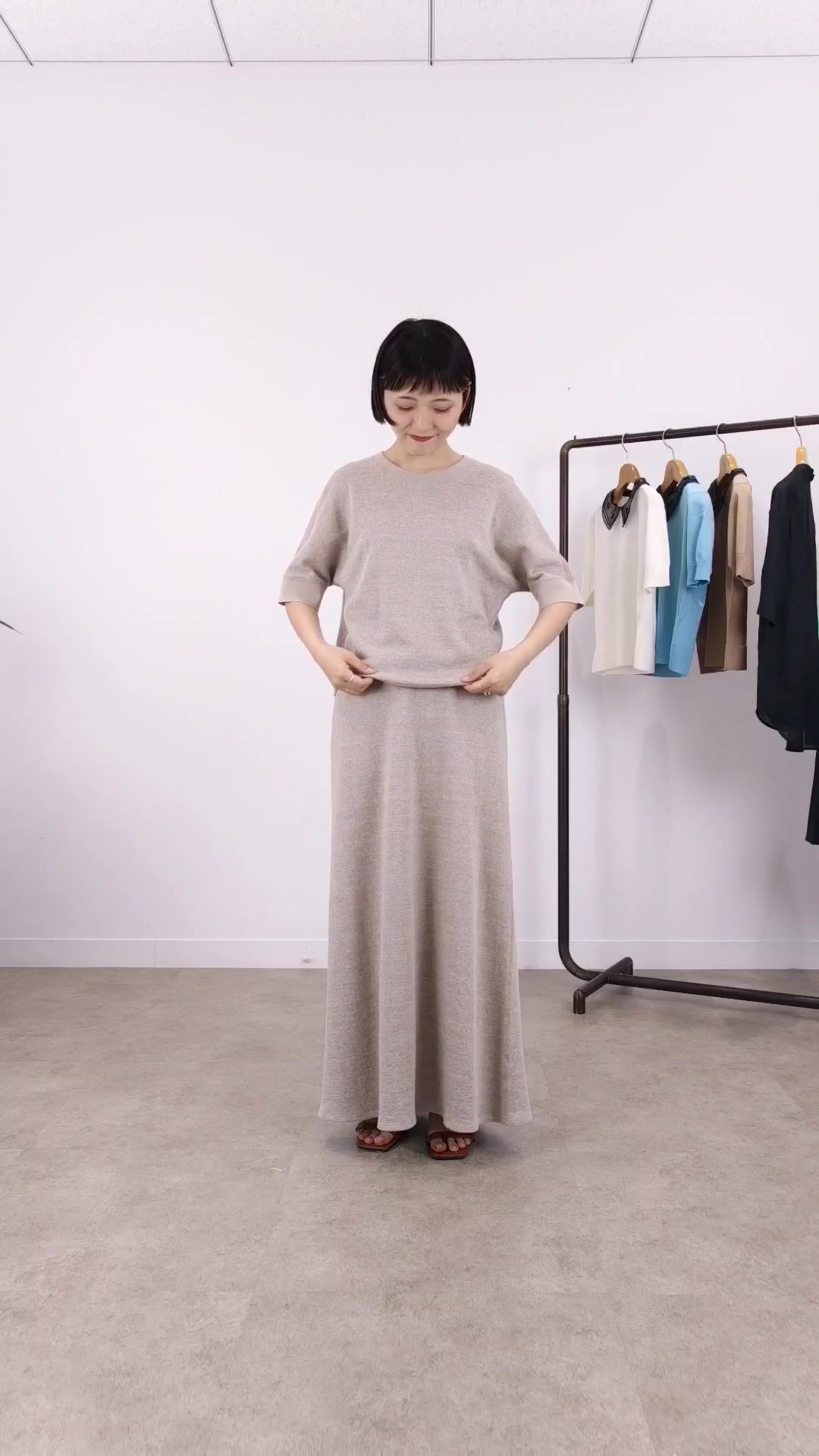 毎年人気！／洗える】リネン裏毛ハーフスリーブプルオーバー